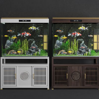 中式鱼缸水族箱