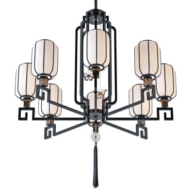 新中式多头金属吊灯