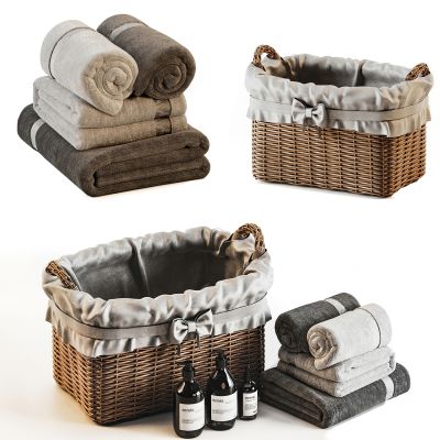 现代收纳筐及毛巾