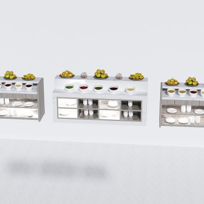 现代自助餐厅自助调料台