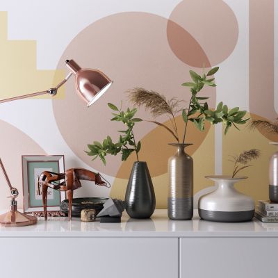 现代拉丝艺术瓷器台灯相框马摆件书籍