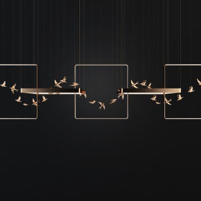 现代轻奢金属吊灯