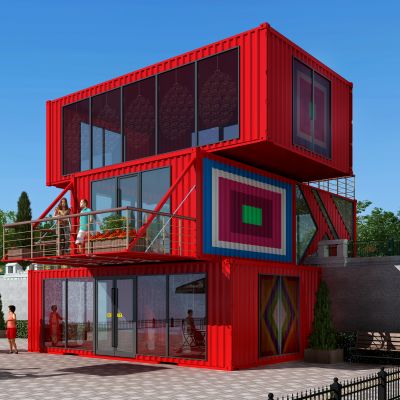 现代风格建集装箱 集装箱卖场 集装箱宾馆