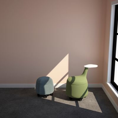 现代休闲椅、休闲凳3D模型