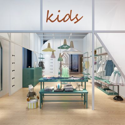 现代儿童服装专卖店门头展架