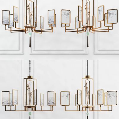 新中式金属铁艺吊灯