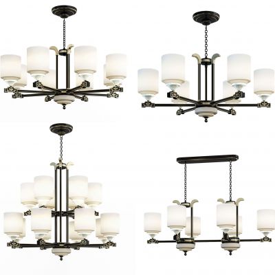 新中式金属铁艺多头吊灯