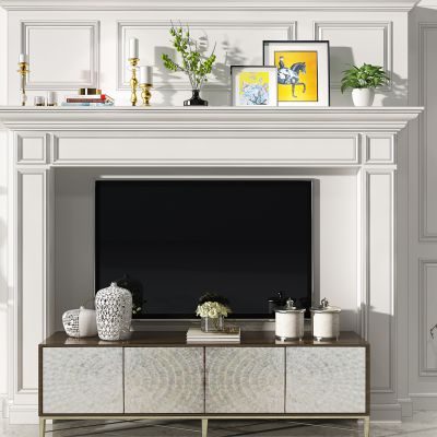 欧式法式壁炉壁灯边几电视柜