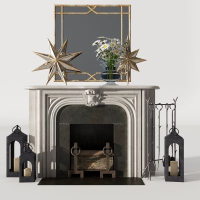 美式乡村壁炉铁钩子镜框