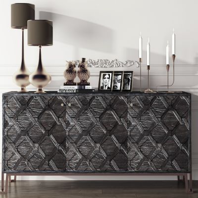 欧式古典轻奢餐边柜