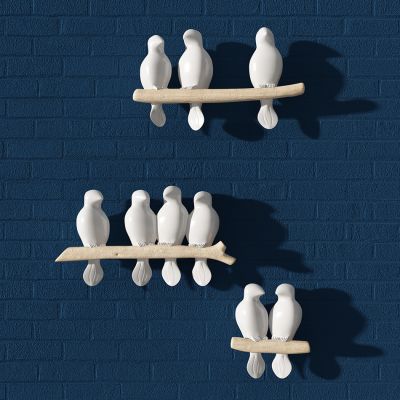 现代小鸟墙饰挂件组合