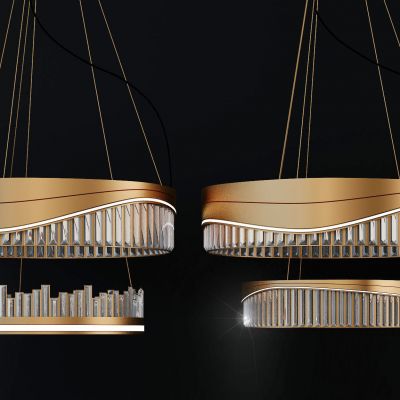 新中式水晶金属吊灯