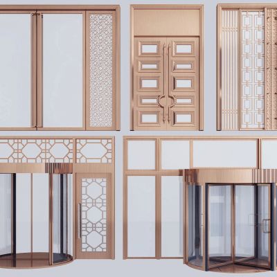 新中式旋转门