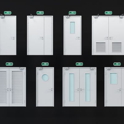 现代实木门消防门安全出口