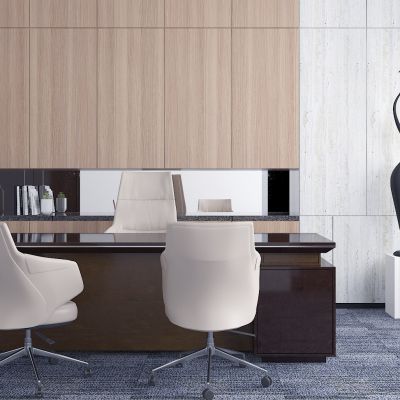 现代领导大班台桌椅组合