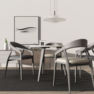 现代餐桌椅组合