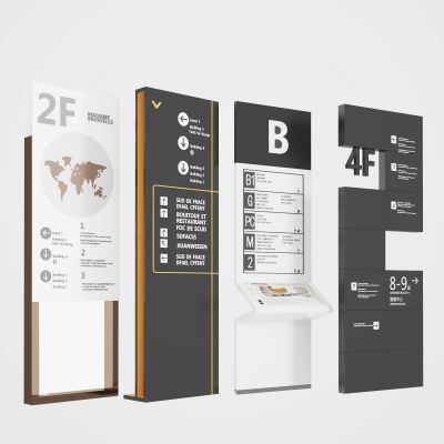 现代商场指示牌