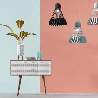 现代羽毛球小吊灯吊灯边柜装饰柜