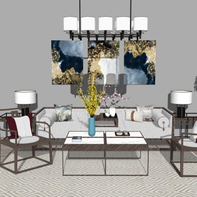 现代沙发茶几组合