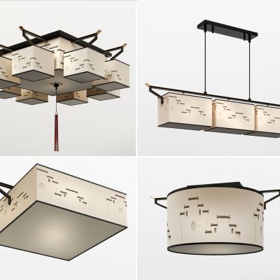 新中式方形吊灯