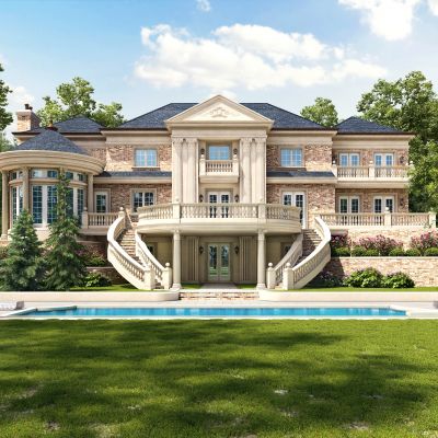 现代景观树花草松树