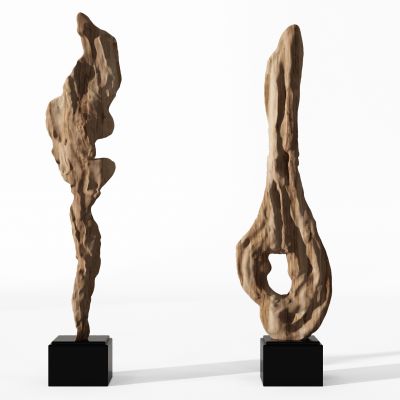 新中式雕塑根雕木头