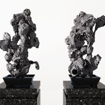 新中式石雕太湖石装饰摆件摆台