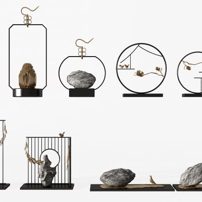 新中式石头雕塑摆件