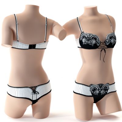 现代女士半身内衣模特