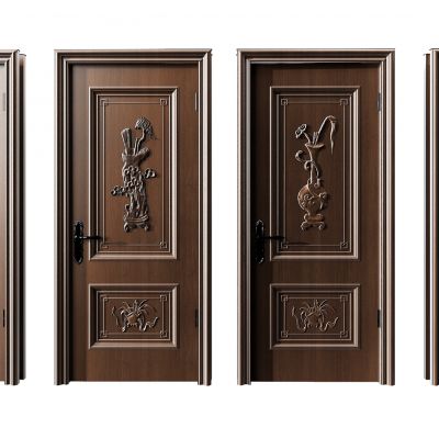 新中式实木单开门