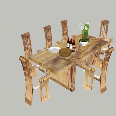 中式休闲餐桌椅