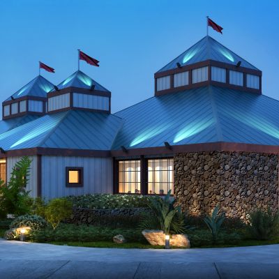 现代蒙古包度假酒店外观