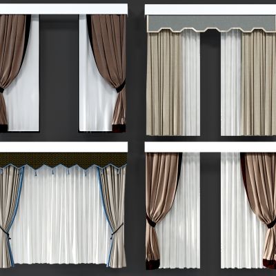 新中式窗帘组合