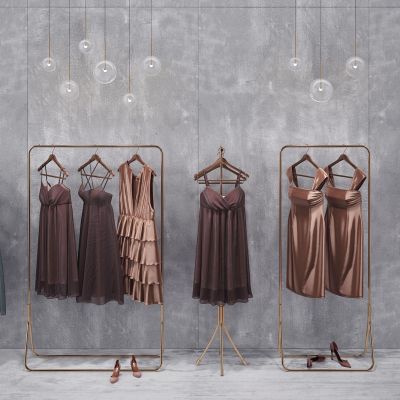 工业风女士服装衣架