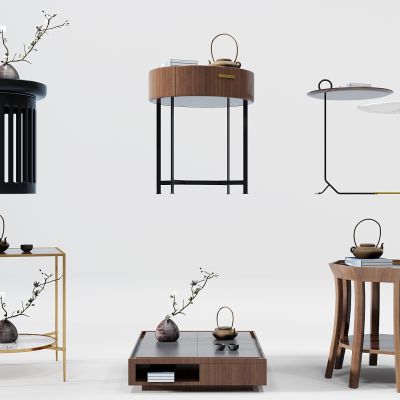 新中式茶几角几边几圆集茶壶