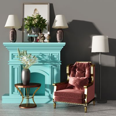 美式壁炉台灯花瓶