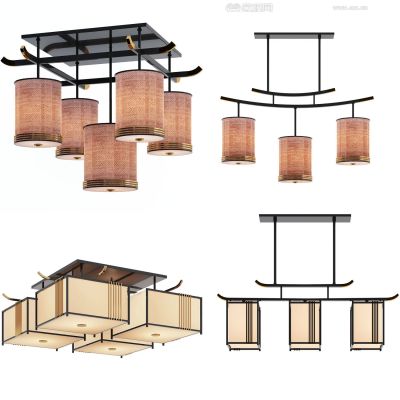 新中式多头吊灯吸顶灯