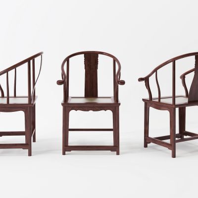 中式古典实木红木家具圈椅