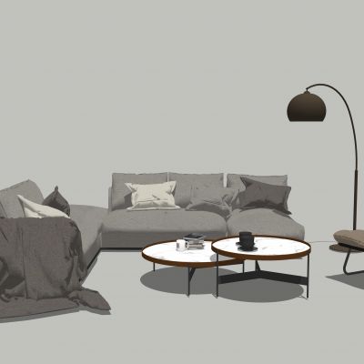 现代轻奢沙发茶几组合