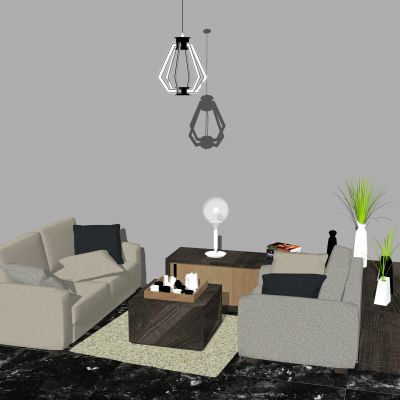 现代休闲双人沙发组合