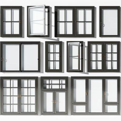 现代铝合金窗户