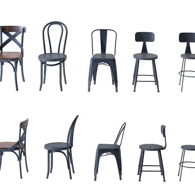工业风靠背单椅