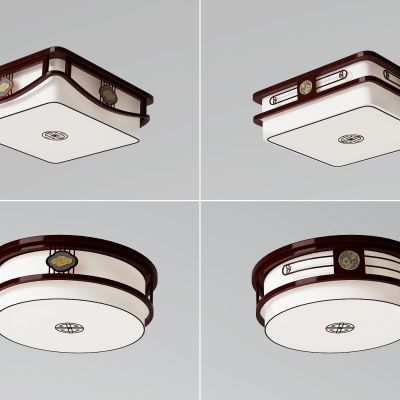 新中式实木吸顶灯