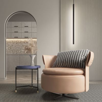 现代布艺单人沙发