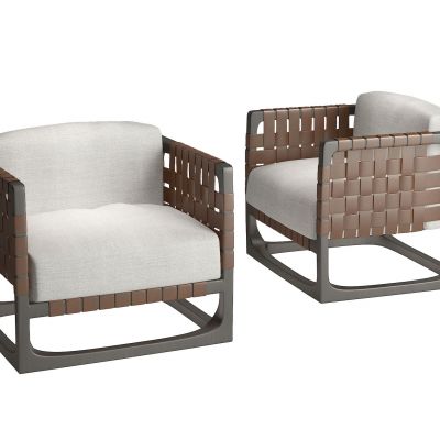 新中式单人沙发