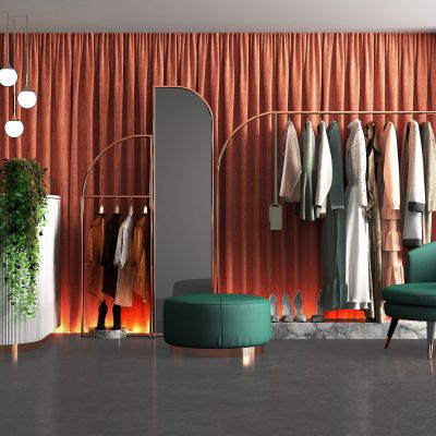 现代服装金属挂衣架