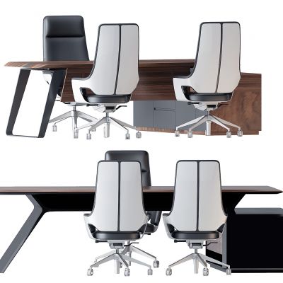 现代简约班台办公桌椅组合