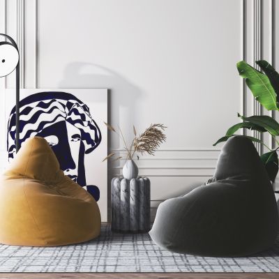 现代布艺懒人沙发