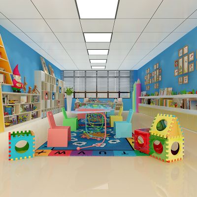 现代幼儿园活动教师展柜玩具