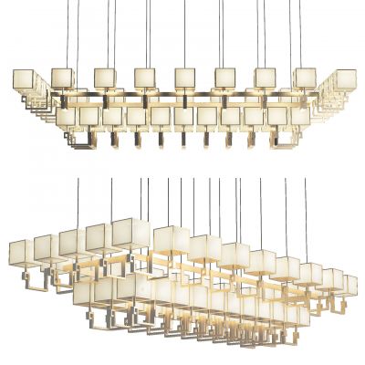 新中式大型金属吊灯